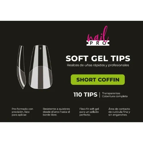TIPS SOFT GEL SHORT COFFIN 110 PCS