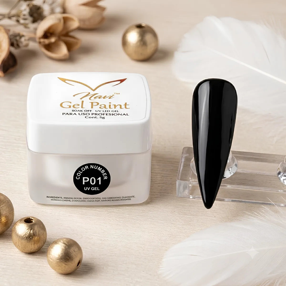 GEL PAINT NAVI NEGRO P01 5GR