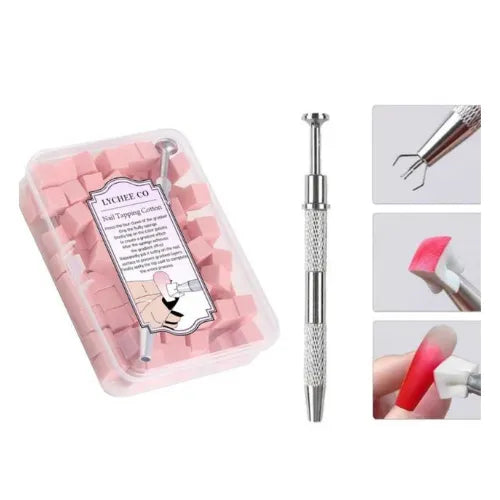 ESPONJA PARA DEGRADADO + PINZA APLICADORA 100UNID