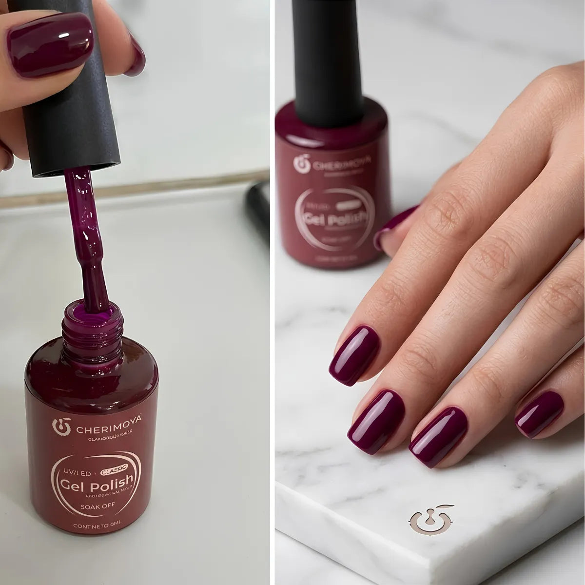 ESMALTE 065 CHERIMOYA GUINDA 8ML