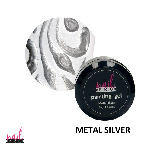 GEL PAINT METAL SILVER NAIL PRO 10GR