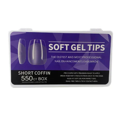 TIPS SOFT GEL 550 UNID SHORT COFFIN