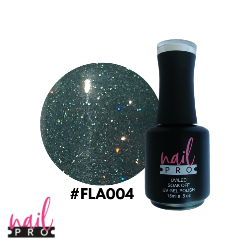 Fla004 REFLECTANTE TURQUESA Nail pro