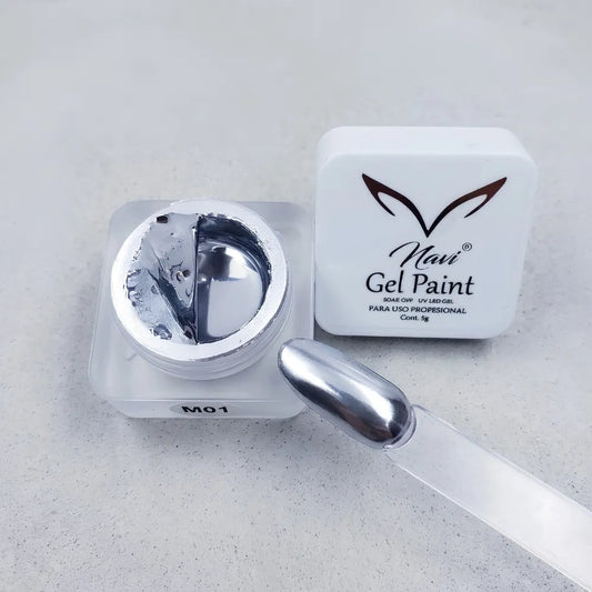 GEL PAINT NAVI PLATEADO METÁLICO 5G M02