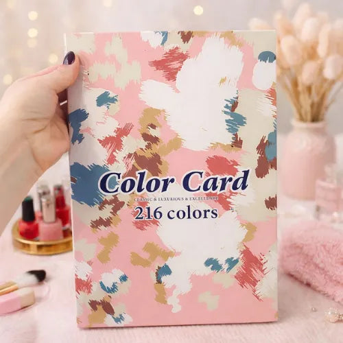 LIBRO MUESTRARIO DE COLORES DE ESMALTES 216 ESPACIOS KMG