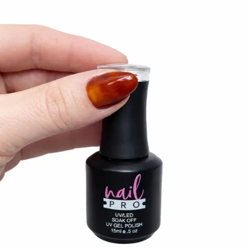 ESMALTE GLASS 13 CAFE EFECTO JELLY 15ML NAIL PRO