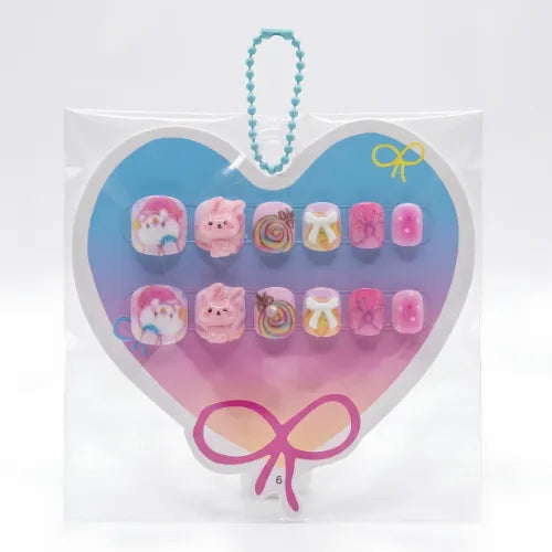 UÑAS PRESS ON 3D PARA  NIÑAS