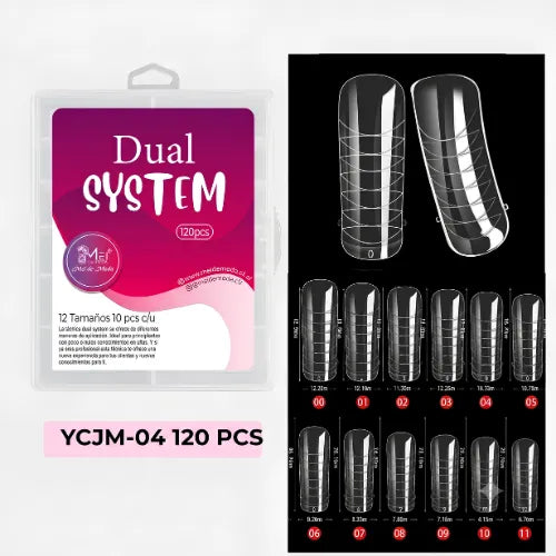MOLDES DUAL SYSTEM PARA  UÑAS