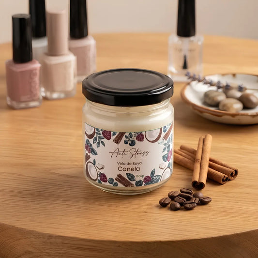 VELA DE SOYA PARA MASAJES CANELA 150 GR