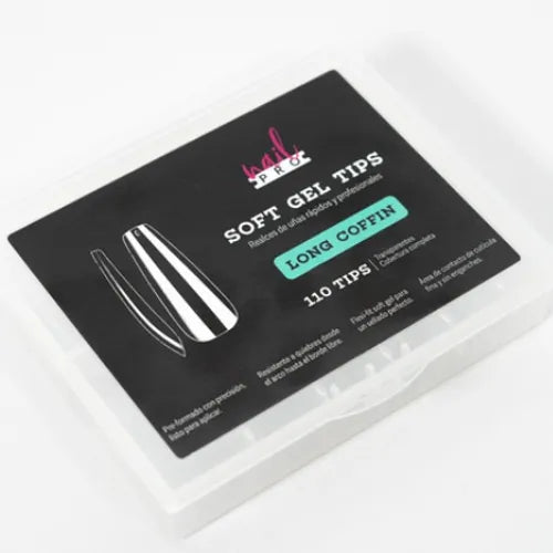 TIPS SOFT GEL NAILPRO LONG COFFIN 110U