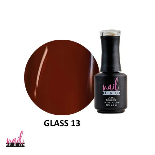 ESMALTE GLASS 13 CAFE EFECTO JELLY 15ML NAIL PRO