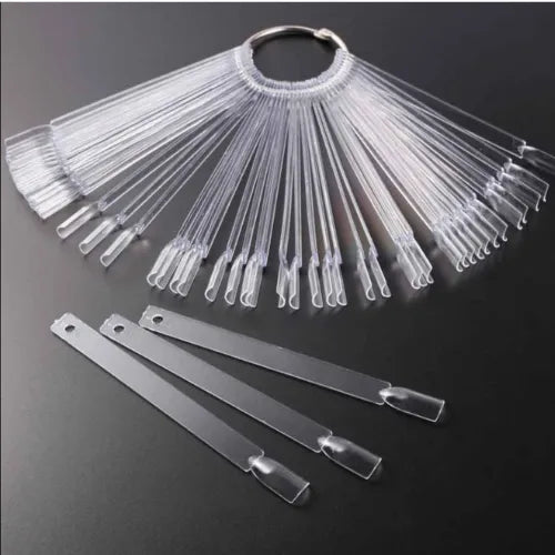 MUESTRARIO DE UÑAS TRASNPARENTE 50 UNID