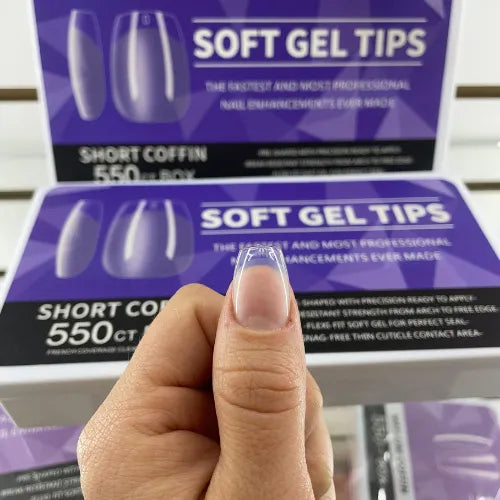 TIPS SOFT GEL 550 UNID SHORT COFFIN