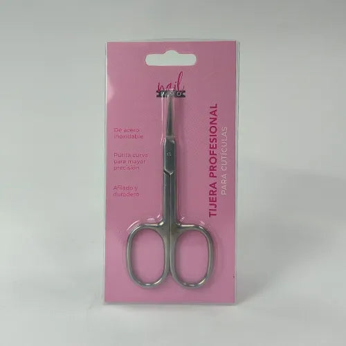 TIJERA PARA CUTÍCULAS PUNTA CURVA NAIL PRO