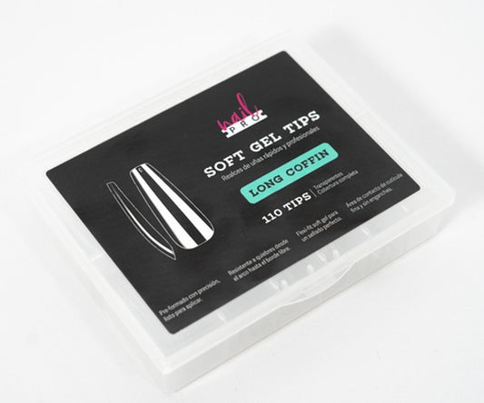 TIPS SOFT GEL NAILPRO LONG COFFIN 110U